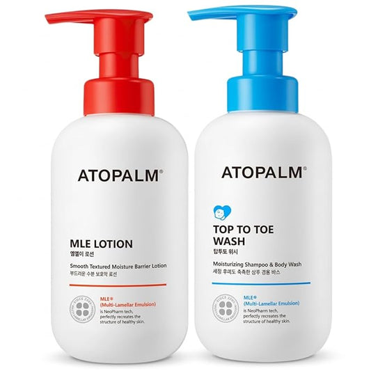 ATOPALM MLE Lotion and Top to Toe Baby Wash Bundle