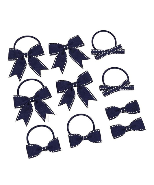 Polka dot Hair Clips Bow Baby Girls Polka dot Barrettes Clips BBG54 (C1-Blue)
