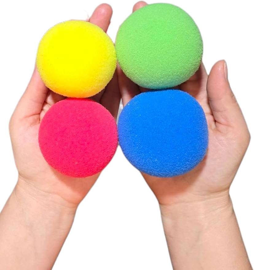 Zugar Land Soft Foam Carnival Balls (2.5") Safe Lightweight Mini Juggling Balls Vibrant Assorted Colors Orbs
