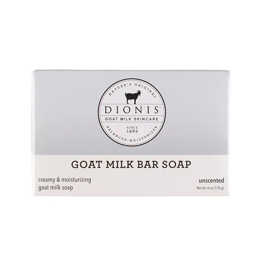 Dionis Goat Milk Unscented Moisturizing Bar Soap for Sensitive Skin 6 oz (Pack of 1)