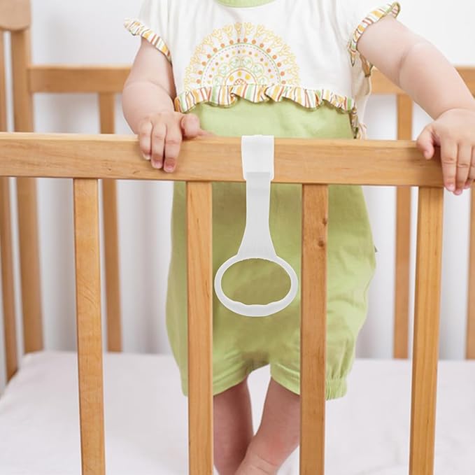 FAVOMOTO Baby Pull Up Rings: Portable Baby Walking Assistant — Infant Standing Pull Up Handles for Playpen Crib Bed, Standing Assist Tool for Infant Toddler Walking Training