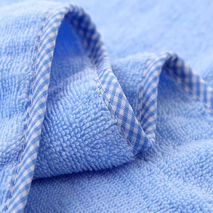 Baby Hooded Toddler Towel with Bear Ear- Soft and Thick 100% Cotton Bath Set for Kids Girls Boys Infant and Toddler, Good Choice (Blue)