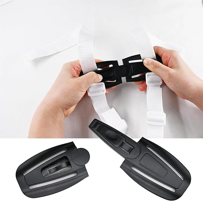 Black Universal Child Seat Chest Harness Clip and Baby Seat Chest Harness Clip Buckle Universal Replacement for Kids Trend Adjustable Guard