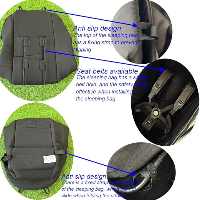 Stroller accessories winter footmuff compatible with Bugaboo Butterfly stroller, warm Socks for Bugaboo Bee stroller, rainproof fabric (Black)