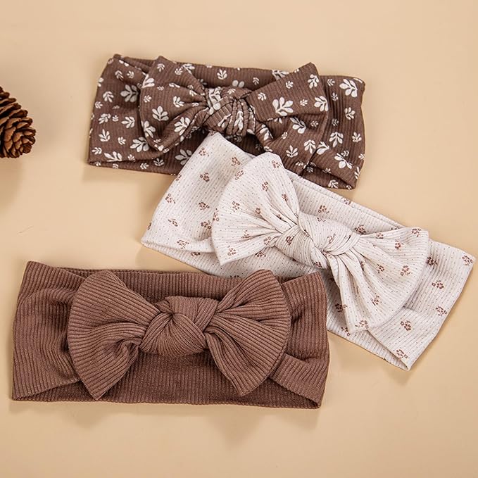 KIDOCHEESE Baby Girl Headbands with Bows Soft Elastics Hairbands Hair Accessories for Newborn Infant Toddler Kids