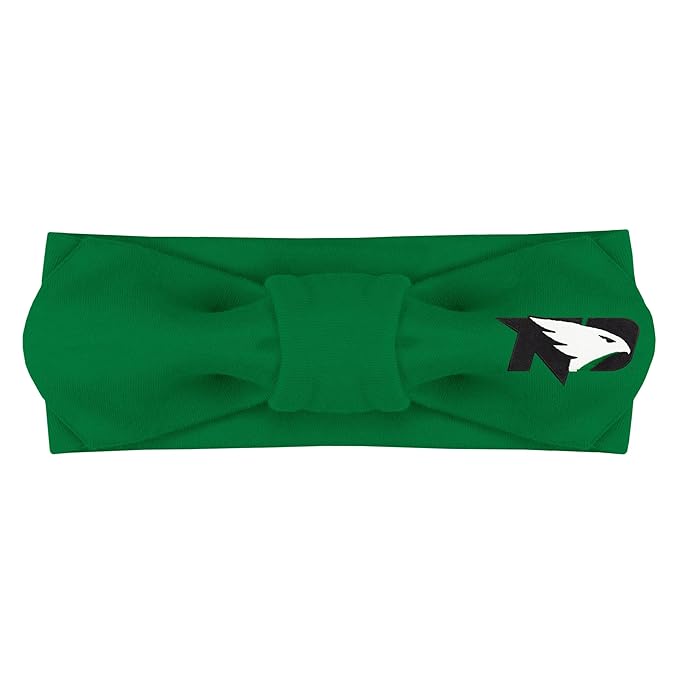 Creative Knitwear North Dakota Fighting Hawks Infant Girls Kelly Green Solid Hair Knot Headband Embroidered Logo - Size Newborn - 4T