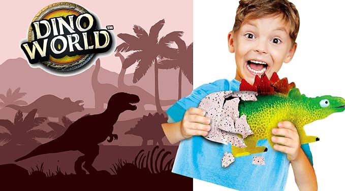 JA-RU Dino World Hatching Dinosaur Eggs Water Growing Toys for Kids (1 Egg) Surprise Dino Egg. Educational Science Toys. Bulk Dinosaur Goodie Bag Stuffers & Party Favors. 1745-1A (Pack of 2)