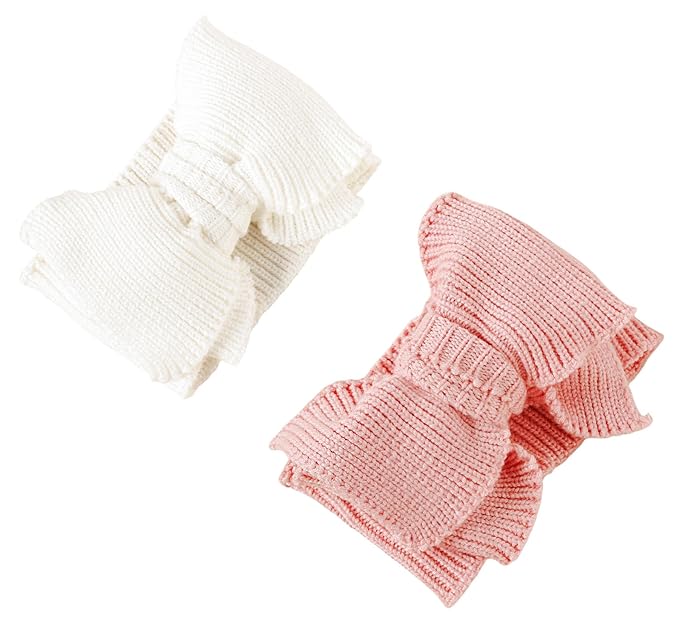 Baby Girl Topknot Headband for Baby Oversized Baby Bow Head Wrap Warm Knitted Hair Band for Toddler Kids
