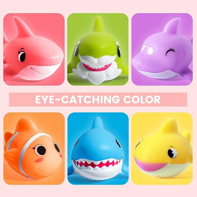 Hely Cancy Bath Toys for Kids - No Hole Baby Toys for 1 Year Old Infant Boys Girls, Shower Water Pool Toys