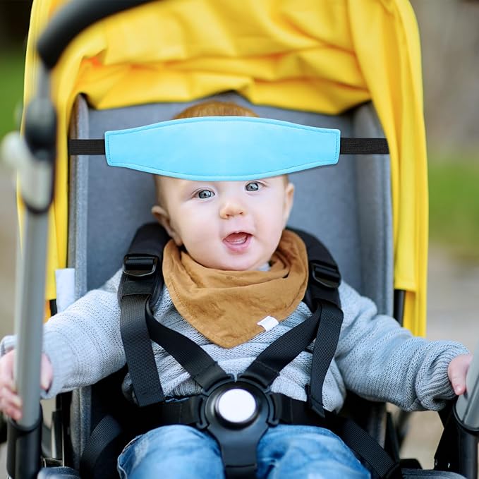 HESTYA 2 Pcs Carseat Head Support Toddler, Stroller Seat Headrest for Sleeping Traveling, Neck Relief Headband Strap for Kids Children Toddler Infant(Fresh)