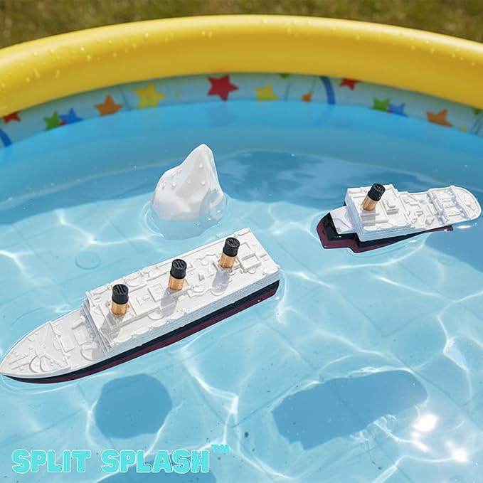 SplitSplash™ Realistic Split in half Titanic Bath Toy and Pool Toy - Titanic Toy, Titanic Ship, Titanic Cake Topper, Historically Accurate Breakable Titanic Boat, Titanic Replica