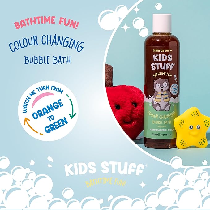Kids Stuff Colour Changing Orange to Green Bubble Bath 300ml