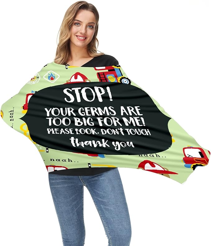 Baby Car Seat Stroller Covers Don't Touch Car New Mom Nursing Cover Breastfeeding Scarf Soft Breathable Stretchy Coverage Carseat Canopy Cover for Boys and Girls