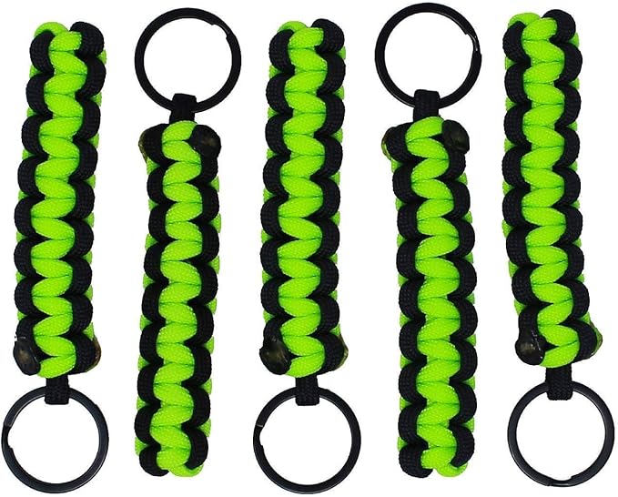 BubbasGarageTv - Large Heavy Duty Paracord Zipper Pulls (Lime Green)