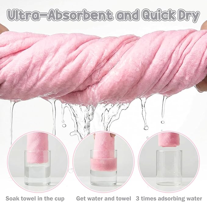 2 Pack Hooded Baby Towels Soft Absorbent Coral Fleece Baby Bath Towels with Animal Hood 32x32 Inch Toddler Bath Towel for 0-3 Years Newborn Baby Shower (Grey Elephant & Pink Dinosaur)