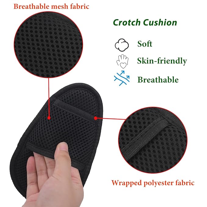 Seat Straps Crotch Cushion,Stroller Crotch Pads Universal Cushion Crotch Pads for Pushchair High Chair,Comfort Cushion Seat Strap Covers(Black)