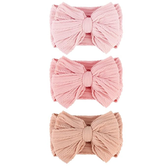 AQOKKA Baby Bows Headbands Nylon Baby Girl Headbands Soft Handmade Hairbands Toddler Hair Accessories for Girls Baby Newborn Infant Kids