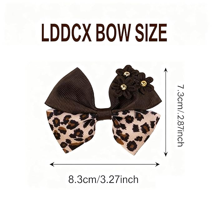 Baby girls leopard hair bow Clips Pin,leopard print bow hairpin for women(FD62-Leopard 2)