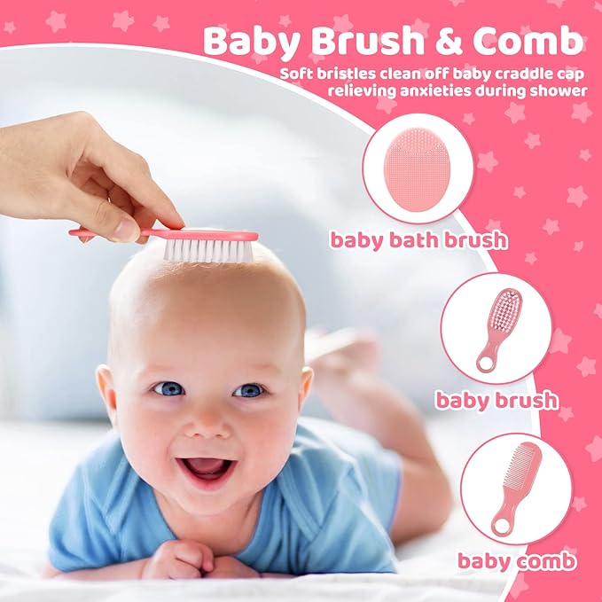 Baby Grooming Kit, 29 in 1 Portable Baby Safety Care Set and Baby Electric Nail Trimmer Set, Newborn Nursery Cleaner Essentials Health Care Set for Infant Toddlers Boys Girls, Baby Grooming Care