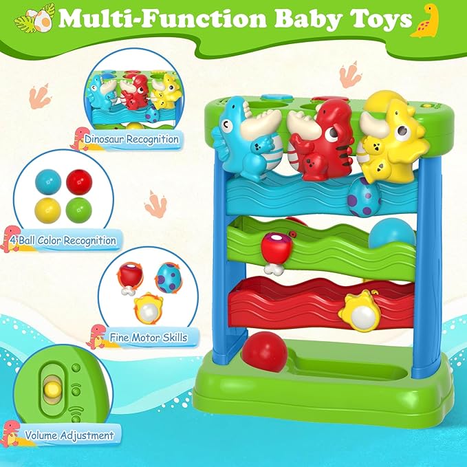 AuroTops Toys for Toddlers 1 2 3 Years Old Boys & Girls Musical Toy for Kids 12-18 Months Interactive Montessori Toys with Light & Sound,Christmas Birthday Gifts