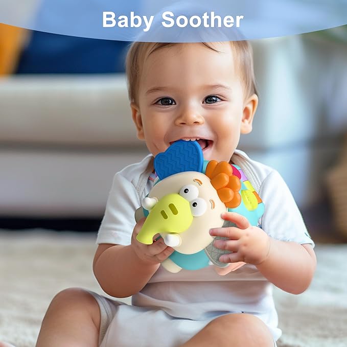 iPlay, iLearn Baby Elephant Activity Cube, Infant Busy Cube Montessori Toy for 1 Year Old, Babies Carseat Plane Travel Toy, Toddler Sensory Development Learning Birthday Gift 6-9-12-18 Months 2 3 Year