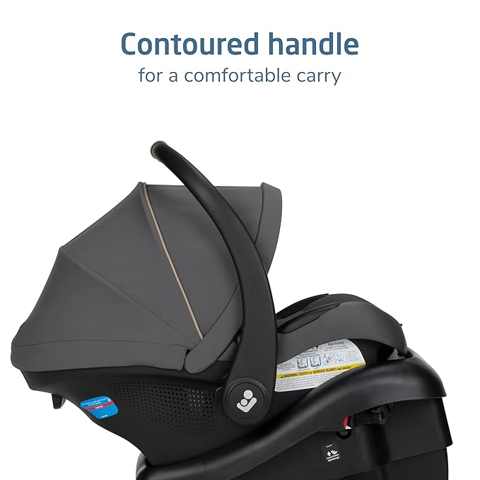 Maxi-Cosi Mico Pro Infant Car Seat, Baby Travel Seat with Adjustable Base, Stroller-Ready, Easy-Install Latch, Lightweight Design, Fits 4–30 lbs, Sea Salt