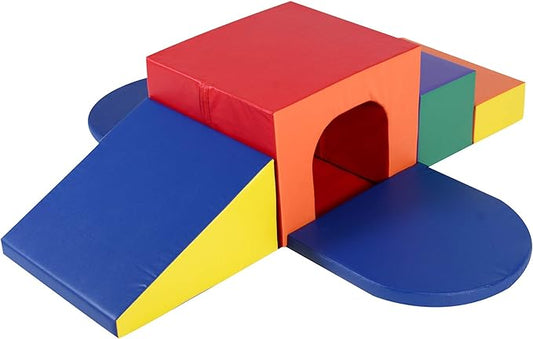 Children's Factory Baby Crawling Tunnel, Foam Climbing Blocks for Toddlers, Soft Homeschool Jungle Gym
