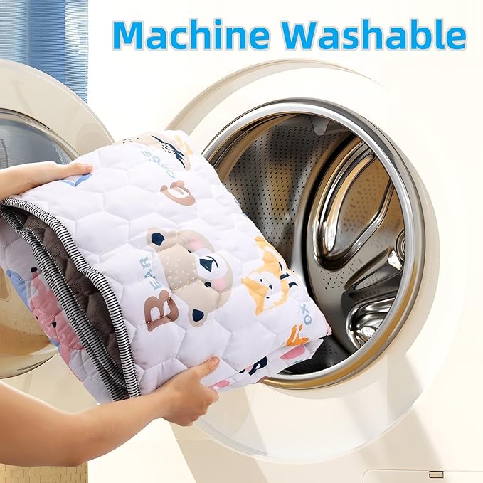 Baby Play Mats for Floor, 71"x59" Extra Thicker Large Soft Cushioning Foam Playmats for Babies, Toddlers, Non Slip Foldable Washable Play Mat for Playpen & Floor (Animals & Letters)