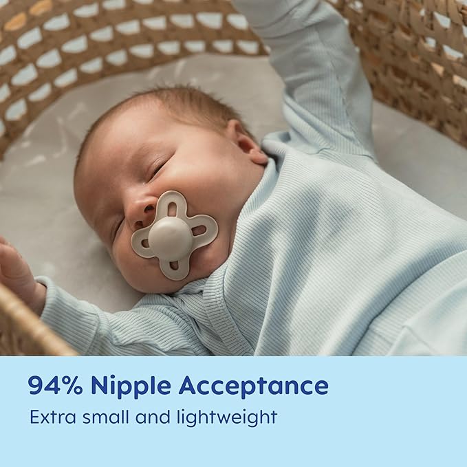 MAM Original Start Matte Baby Pacifiers,Binky for 0-3 Months,BPAFree Silicone Nipple,Easy Clean,Best for Newborn Babies,Developed with Medical Experts,Binkies with Sterilizer Case,2 Count (Pack of 12)