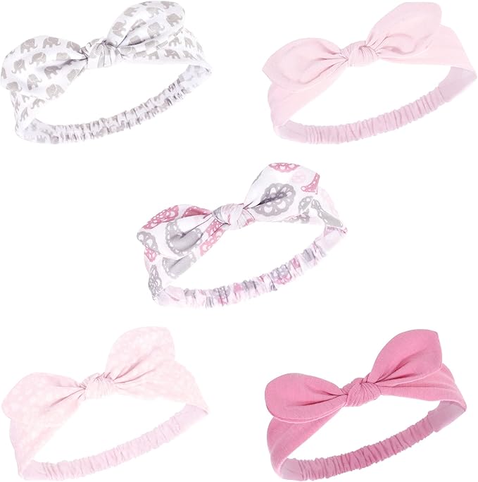 Hudson Baby Cotton and Synthetic Headbands, Size 0-24 Months