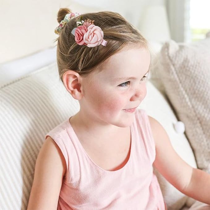 Flower Hair Clip BFNAAgirl Baby Girl Hair Bows Hair Accessories Alligator Clips for Infants Toddlers Gift (one size, flower8059)