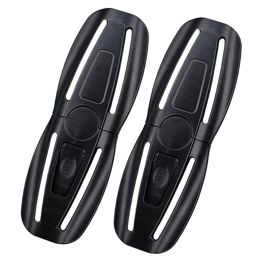 2 Pack Universal Child Seat Chest Harness Buckle,Seat Chest Harness Clip Buckle Lock Stroller Chest Replacement for Kids Trend,Adjustable Guard(Black)