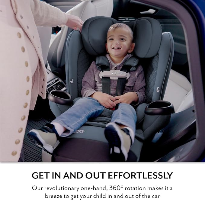 Evenflo Gold Revolve360 Extend All-in-One Rotating Car Seat with Green & Gentle Fabric (Emerald)