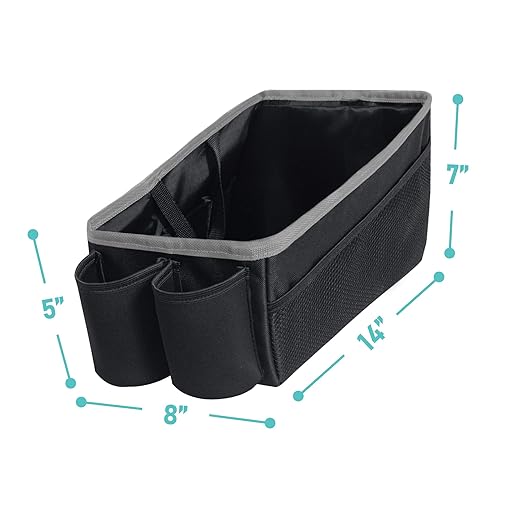 FH Group E-Z Travel Multi-Use Tote Car Seat Organizer with Cup Holder (Gray) FH1135