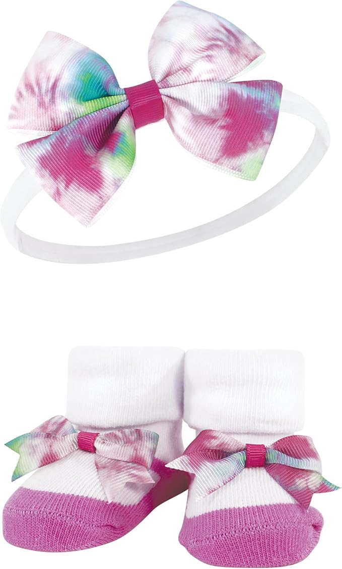 Hudson Baby Girl's Headband and Socks Giftset
