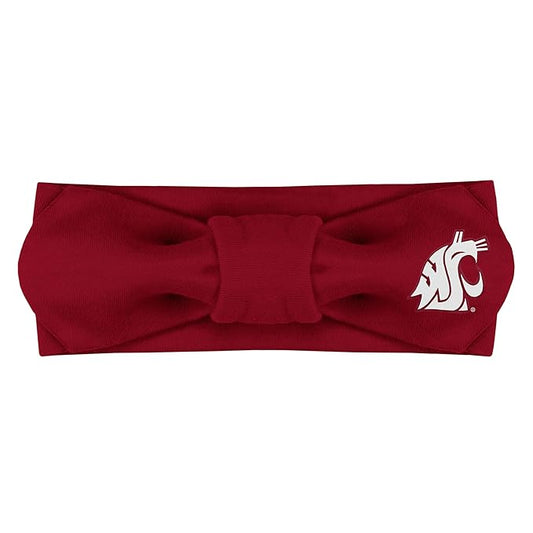 Creative Knitwear Washington State Cougars Infant Girls Crimson Solid Hair Knot Headband Embroidered Logo - Size Newborn - 4T