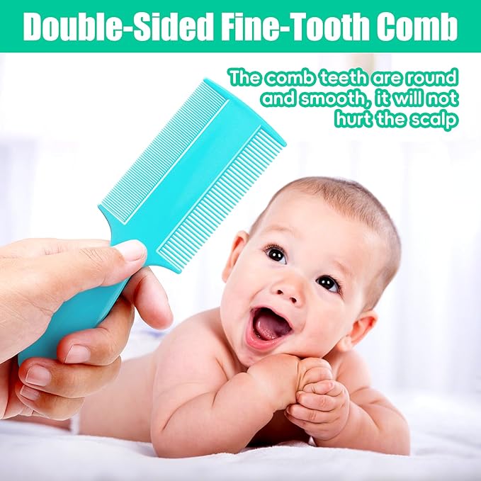 Cradle Cap Brush for Babies, 5Pcs Cradle Cap Treatment Set with Soft Bristle Brushes Silicone Scrubber Long Comb for Newborn Bathing Essentials Baby Brush and Comb Set (Green)