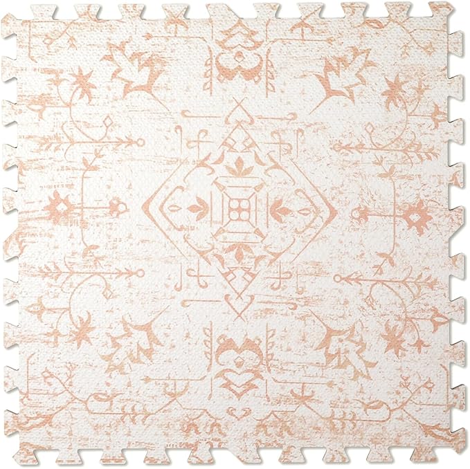 Extra Large Baby Play Mat - 4FT x 6FT Foam Puzzle Floor Mat for Kids & Toddlers (Persia Rhombic Pattern)