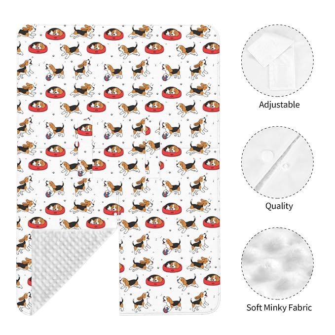 Cute Beagle Dog Baby Car Seat Canopy Nursing Cover for Newborn Car Seat Breastfeeding Covers Blanket Newborn Shower Gift