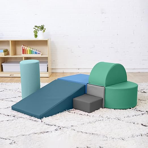 ECR4Kids SoftZone Crawl and Climb Playtime Playset, Building Blocks, Contemporary, 6-Piece