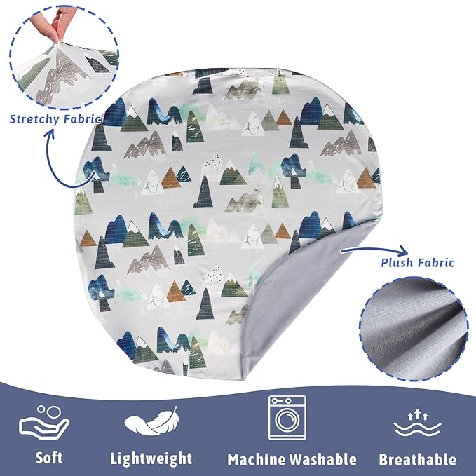 TANOFAR Newborn Lounger Cover, Baby Lounger Pillow Covers for Girls Boys, Removable Cover for Infant Lounger Pillow Cover, Breathable & Comfortable, Mountains