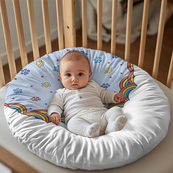 Newborn Lounger Cover, Dog Paw Design Soft Newborn Lounger Cover Elastic Waterproof Baby Lounger Cover Comfortable Infant Recliner Cover for Girls Boys