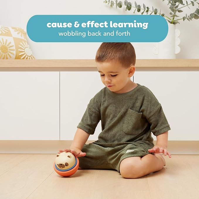 Tiger Tribe: Rocking Roller Dog - 2-in-1 Versatile Toy: Wobble Animal Converts to Racer, Zoom Across The Floor, Battery Free, Kids & Toddler 18mo+