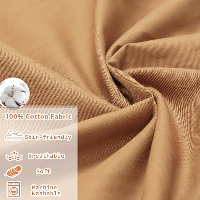Hooyax Baby Lounger Cover Only, 100% Cotton Newborn Nest Cover, Soft Portable Baby Nest Replacement Cover for Boys Girls, Breathable Infant Lounger Covers, Baby Essential (Brown)