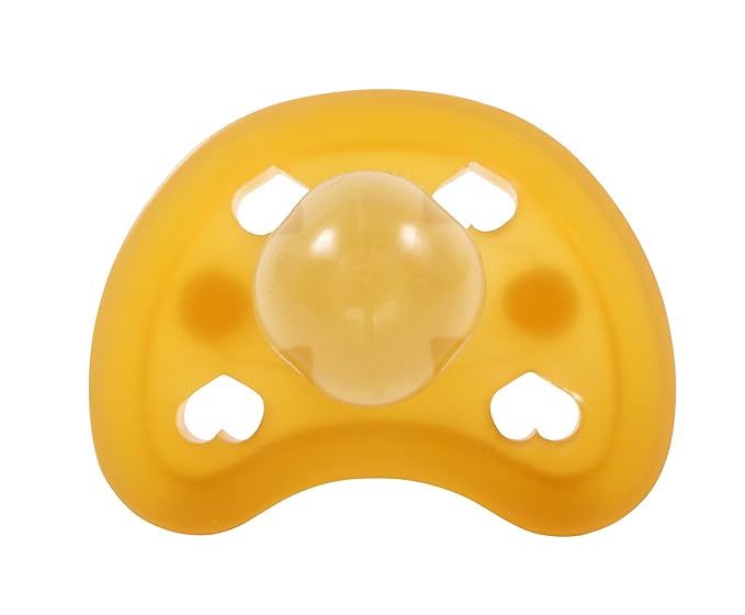 SWEETIE Rubber Pacifier Natural Rubber Pacifier Rounded Heart Shape Rubber 1 Count Original Natural Rubber Pacifier (12-18 Large)