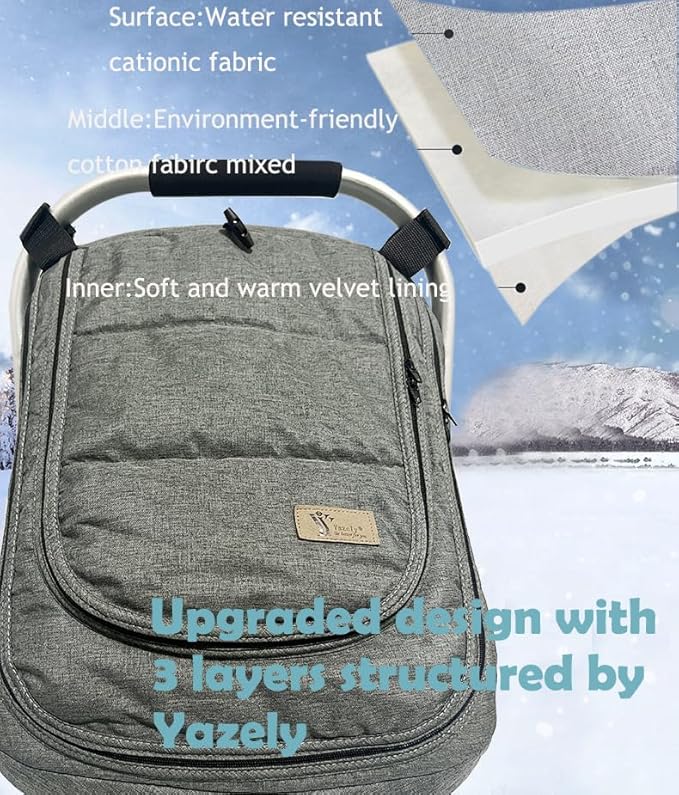 Car Seat Covers for Babies Winter - Baby Car Seat Cover Water Resistant,Universal Cold Weather Shield Carseat Covers Protection for Baby Warm and Cozy Carseat Cover for Infant Car Seat