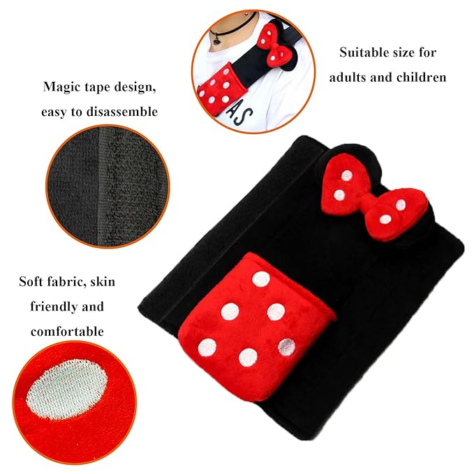 Seat Belt Cover Pad for Kids, Cute Seatbelt Covers, Cute Cartoon Car Seat Belt Cover Pads, Car Seat Shoulder Strap Pads, Seatbelt Cushion for Kids, Car Seat Strap Covers for Boys Girls (MN)