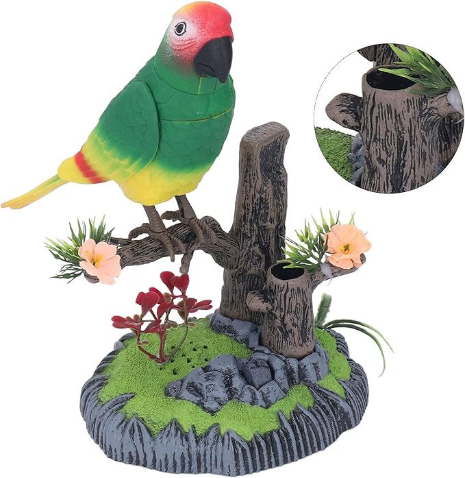 Electric Voice Control Chirping Singing Toy Fluttering Simulation for Children Adults (506H)