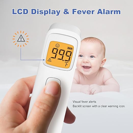 Uright Infrared Non Contact Forehead Thermometer, Made in Taiwan, No Touch Digital Thermometer for Adult, Baby and Children