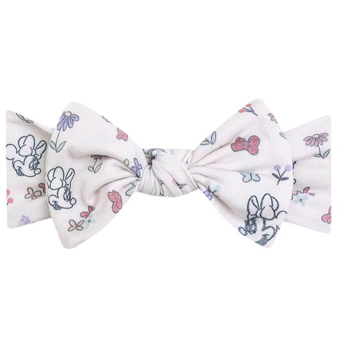 Copper Pearl Baby Stretchy Soft Knit Headband Bow Minnie Mouse's Bowquet
